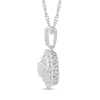 Thumbnail Image 1 of 0.45 CT. T.W. Multi-Diamond Shadow Frame Pendant in 14K White Gold