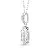 Thumbnail Image 1 of 0.45 CT. T.W. Oval Multi-Diamond Double Drop Pendant in 10K White Gold