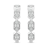 0.45 CT. T.W. Hexagon Multi-Diamond Hoop Earrings in 10K White Gold