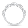 0.58 CT. T.W. Oval Multi-Diamond Frame Five Stone Ring in 10K White Gold