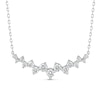 Thumbnail Image 0 of 0.69 CT. T.W. Diamond Zig-Zag Curved Bar Necklace in 10K White Gold - 16"
