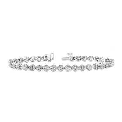 CT. T.W. Multi-Diamond Line Bracelet in 14K Gold