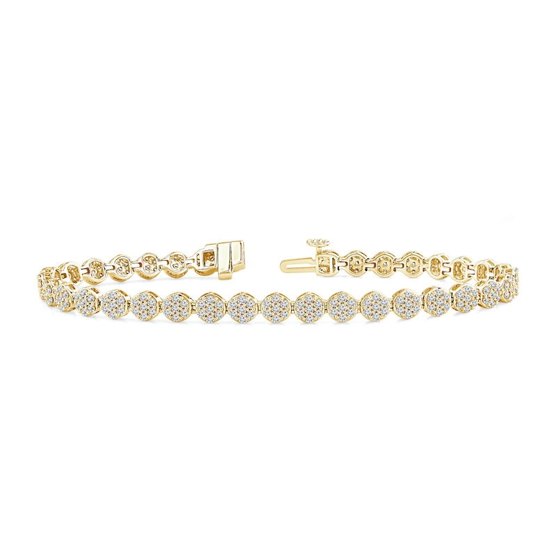 Main Image 1 of 2.45 CT. T.W. Multi-Diamond Line Bracelet in 14K Gold