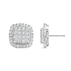 Thumbnail Image 0 of 1.95 CT. T.W. Cushion Multi-Diamond Frame Vintage-Style Stud Earrings in 14K White Gold