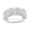 Alternating 1.45 CT. T.W. Diamond Duos Linear Bars Ring in 14K White Gold