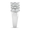 Alternating 1.45 CT. T.W. Diamond Duos Linear Bars Ring in 14K White Gold