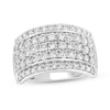 Thumbnail Image 0 of 1.95 CT. T.W. Diamond Edge Multi-Row Ring in 14K White Gold