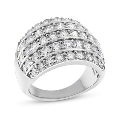 2.95 CT. T.W. Diamond Five Row Ring in 14K White Gold