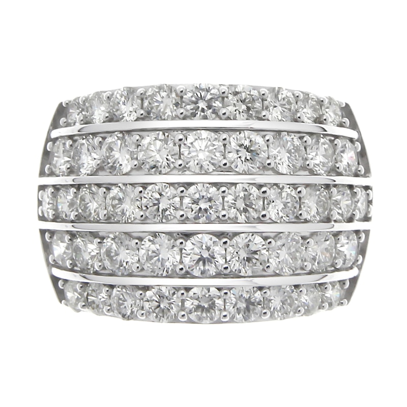 2.95 CT. T.W. Diamond Five Row Ring in 14K White Gold