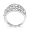 2.95 CT. T.W. Diamond Five Row Ring in 14K White Gold