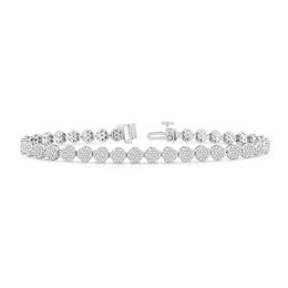 2.95 CT. T.W. Multi-Diamond Line Bracelet in 14K White Gold