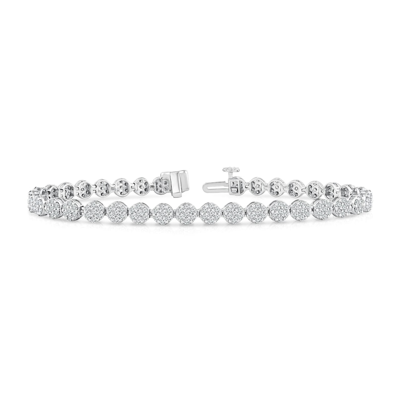 2.95 CT. T.W. Multi-Diamond Line Bracelet in 14K White Gold|Peoples Jewellers