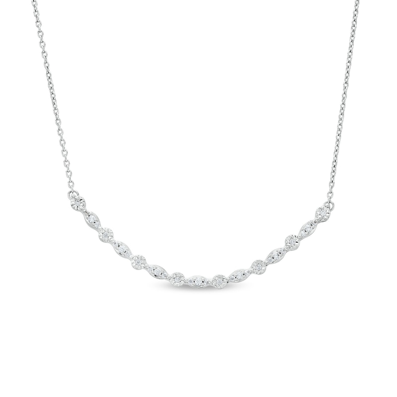 0.25 CT. T.W. Diamond Miracle Multi-Shape Necklace in Sterling Silver - 17"|Peoples Jewellers