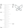 Thumbnail Image 2 of 0.05 CT. T.W. Diamond Butterfly Stud Earrings in Sterling Silver