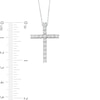 0.15 CT. T.W. Diamond Cross Pendant in Sterling Silver