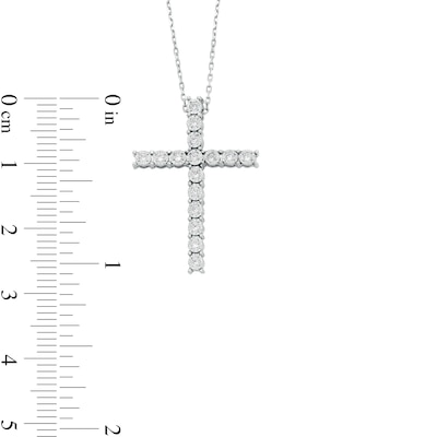 0.15 CT. T.W. Diamond Cross Pendant in Sterling Silver