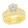 Thumbnail Image 1 of 0.53 CT. T.W. Multi-Diamond Beaded Bridal Set in 14K Gold