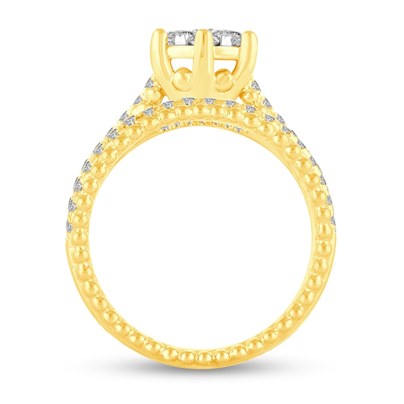 0.53 CT. T.W. Multi-Diamond Beaded Bridal Set in 14K Gold|Peoples Jewellers