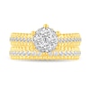 Thumbnail Image 4 of 0.53 CT. T.W. Multi-Diamond Beaded Bridal Set in 14K Gold