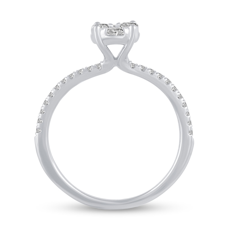 0.45 CT. T.W. Multi-Diamond Engagement Ring in 14K White Gold|Peoples Jewellers