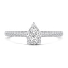 0.37 CT. T.W. Pear Multi-Diamond Engagement Ring in 14K White Gold