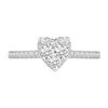 Thumbnail Image 2 of 0.69 CT. T.W. Heart Multi-Diamond Engagement Ring in 14K White Gold