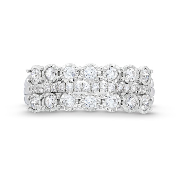 CT. T.W. Diamond Miracle Double Row Band in 10K Gold