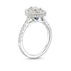 Vera Wang Love Collection Canadian Certified Pear-Shaped Centre Diamond CT. T.W. Engagement Ring in 14K White Gold