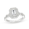 Vera Wang Love Collection Canadian Certified Centre Diamond 0.95 CT. T.W. Twist Shank Engagement Ring in 14K White Gold