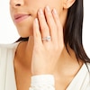 Vera Wang Love Collection Canadian Certified Centre Diamond 0.95 CT. T.W. Twist Shank Engagement Ring in 14K White Gold