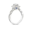 Vera Wang Love Collection Canadian Certified Centre Diamond 0.95 CT. T.W. Twist Shank Engagement Ring in 14K White Gold