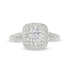 Thumbnail Image 3 of Vera Wang Love Collection Canadian Certified Centre Diamond 0.95 CT. T.W. Double Frame Engagement Ring in 14K White Gold