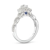 Thumbnail Image 2 of Vera Wang Love Collection Canadian Certified Oval Centre Diamond 0.69 CT. T.W. Twist Engagement Ring in 14K White Gold