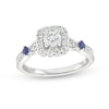 Thumbnail Image 0 of Vera Wang Love Collection Canadian Certified Centre Diamond 0.69 CT. T.W. and Sapphire Engagement Ring in 14K White Gold