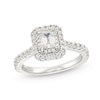 Vera Wang Love Collection Canadian Certified Emerald-Cut Centre Diamond 0.95 CT. T.W. Engagement Ring in 14K White Gold