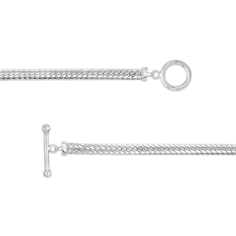 4.0mm Cuban Herringbone Chain Necklace and Bracelet Set in Solid Sterling Silver|Peoples Jewellers