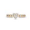 0.085 CT. T.W. Heart-Shaped Multi-Diamond Scallop Shank Promise Ring in Sterling Silver with 10K Gold Plate