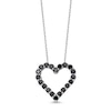 Thumbnail Image 0 of 0.95 CT. T.W. Black Diamond Outline Heart Pendant in Sterling Silver