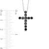 0.95 CT. T.W. Black Diamond Cross Pendant in Sterling Silver