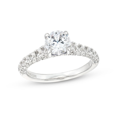 Vera Wang Love Collection Canadian Certified Centre Diamond 1.95 CT. T.W. Engagement Ring in 14K White Gold (I/SI2)