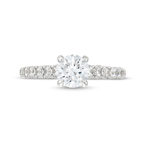 Vera Wang Love Collection Canadian Certified Centre Diamond 1.95 CT. T.W. Engagement Ring in 14K White Gold (I/SI2)