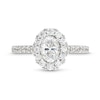 Thumbnail Image 3 of Vera Wang Love Collection Canadian Certified Oval Centre Diamond 1.45 CT. T.W. Frame Engagement Ring in 14K White Gold