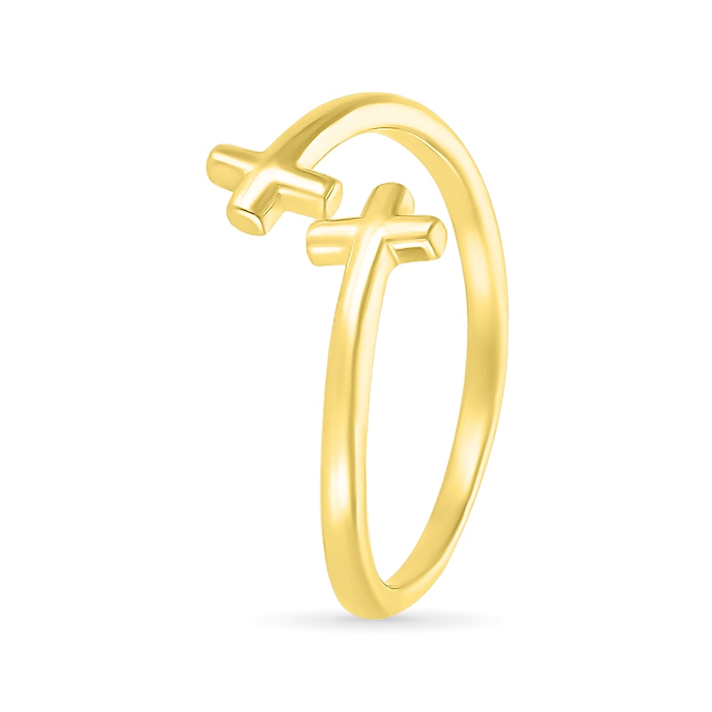 Sideways Double Cross Wrap Toe Ring in 10K Gold|Peoples Jewellers
