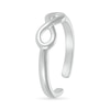 Sideways Infinity Symbol Toe Ring in Sterling Silver