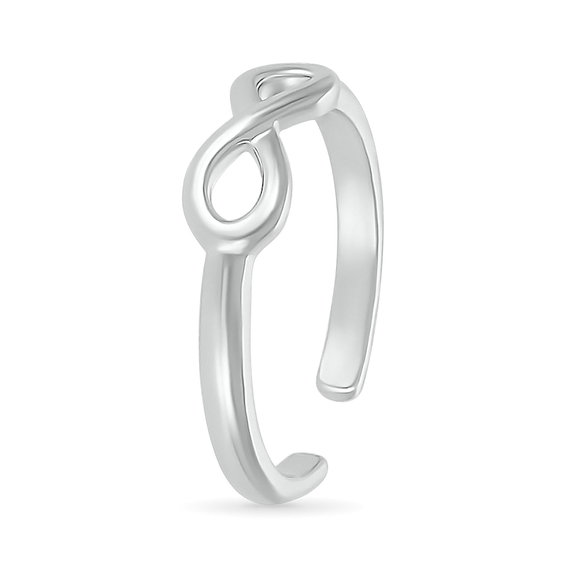 Sideways Infinity Symbol Toe Ring in Sterling Silver|Peoples Jewellers