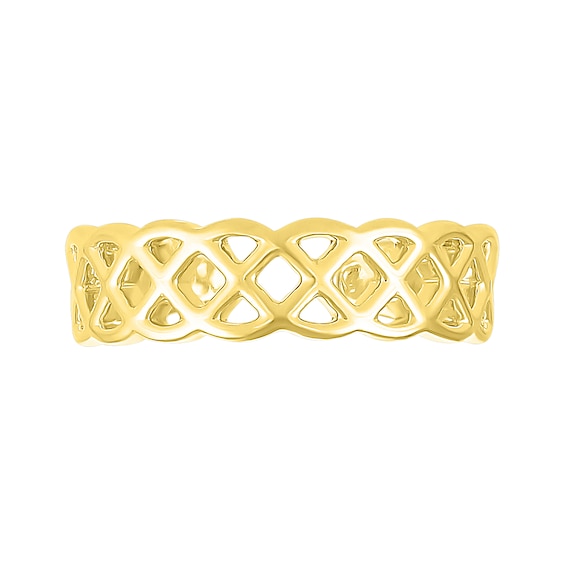 Lattice Toe Ring in 10K Gold