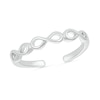 Sideways Infinity Symbols Toe Ring in 10K White Gold