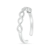 Thumbnail Image 1 of Sideways Infinity Symbols Toe Ring in 10K White Gold