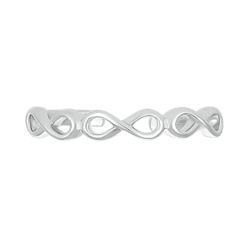 Sideways Infinity Symbols Toe Ring in 10K White Gold|Peoples Jewellers