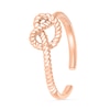 Thumbnail Image 1 of Heart-Shaped Rope Knot Toe Ring in 10K Rose Gold